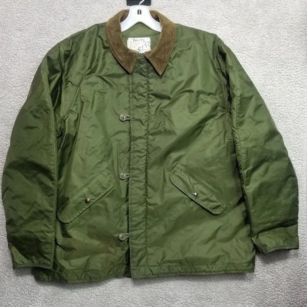 US Military Jacket Mens XL Green  Extreme Cold Weather Impermeable SEE DESCR